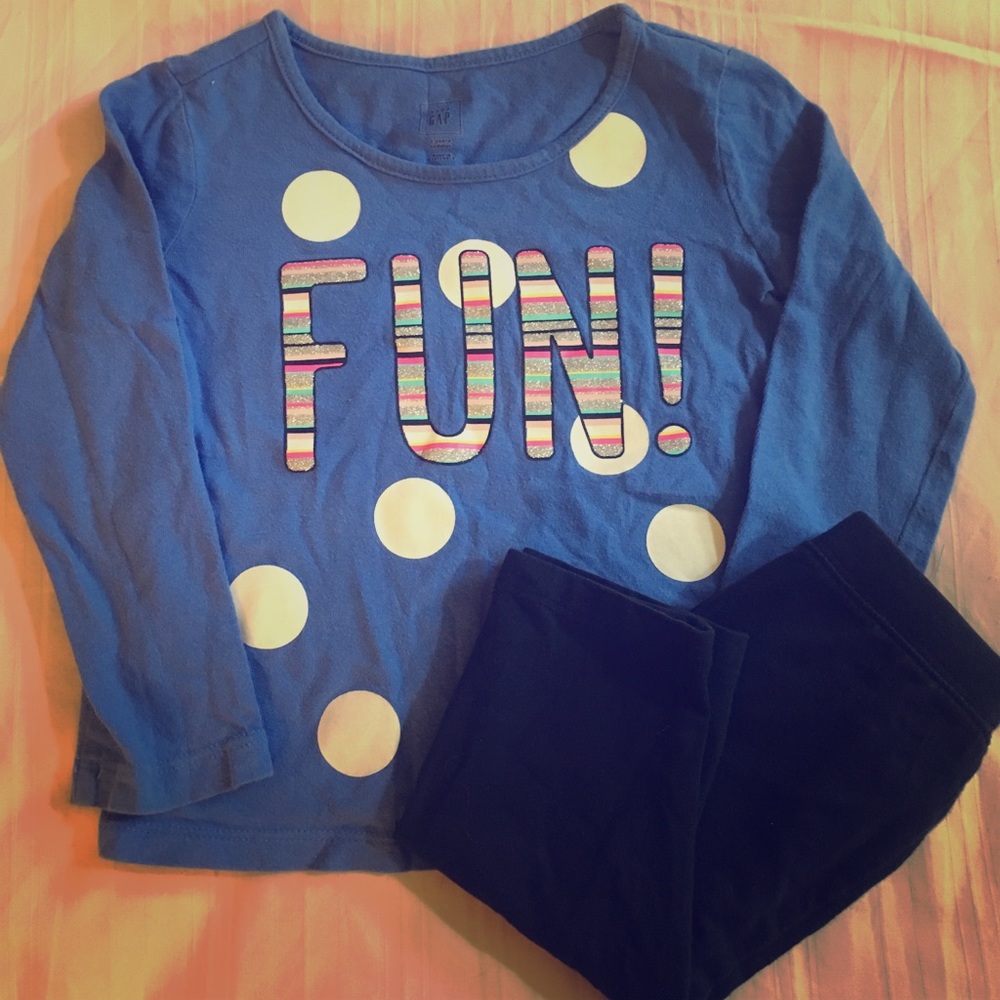 GAP 2t Girls Longsleeve and Legging Outfit